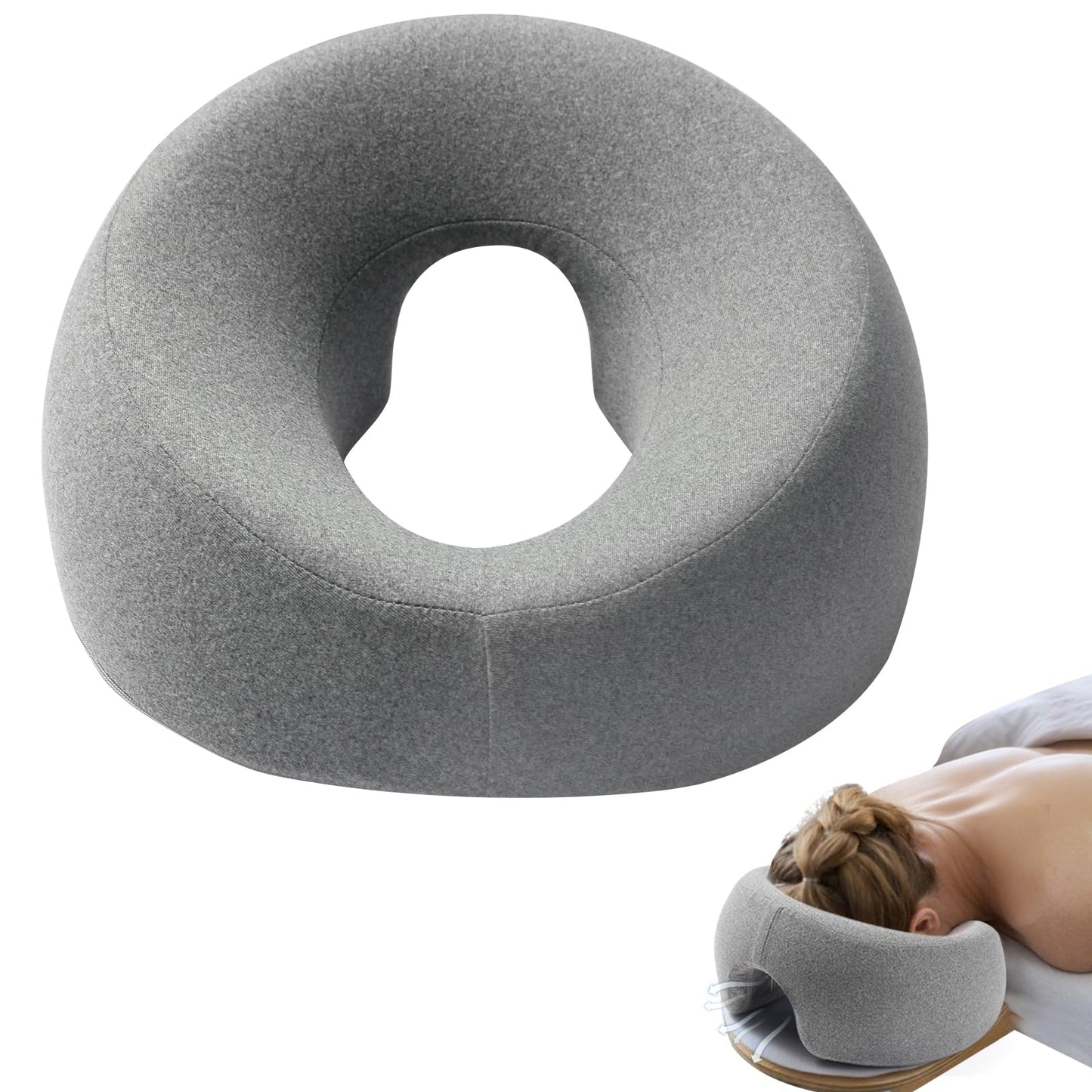 ✨Taller & Thicker! ✨Face Down Pillow Massage Bed Head Cushion 5.3IN High