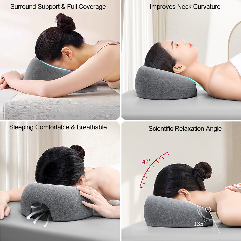 ✨Taller & Thicker! ✨Face Down Pillow Massage Bed Head Cushion 5.3IN High