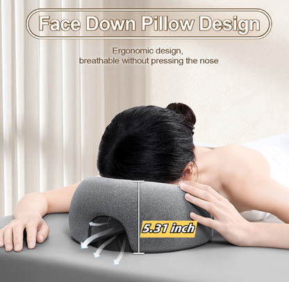 ✨Taller & Thicker! ✨Face Down Pillow Massage Bed Head Cushion 5.3IN High